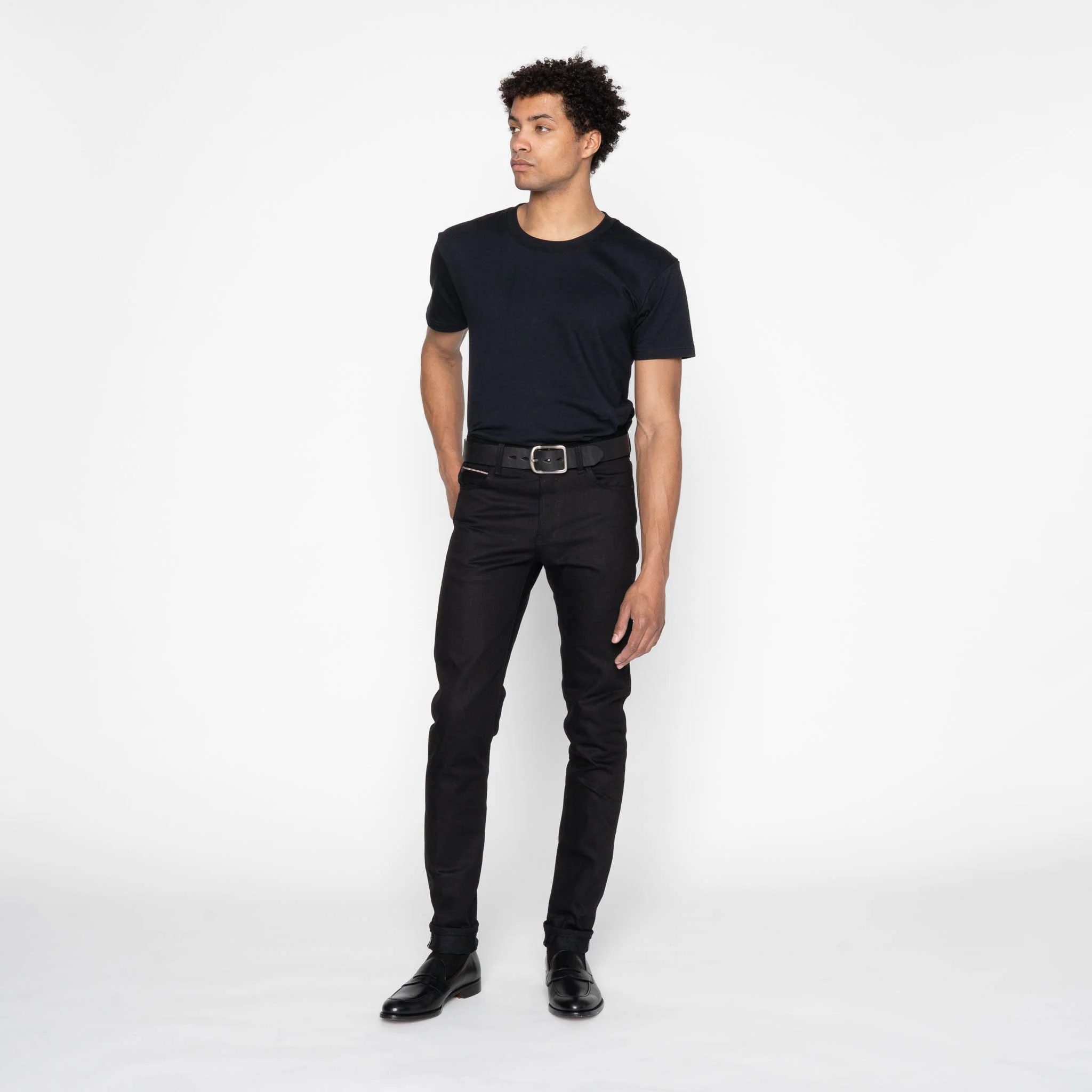 Thick Belt - 7mm Bovine Leather - Black - Image 3