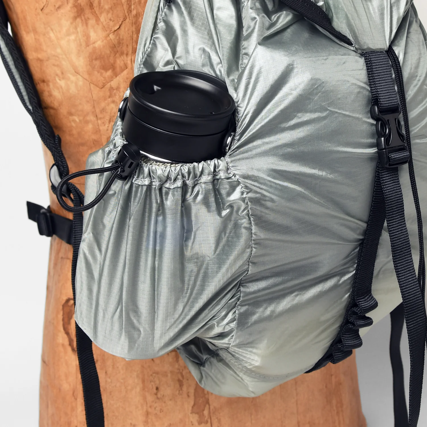 Packable Back Pack - 1.1oz Parachute Nylon Silver - Image 4