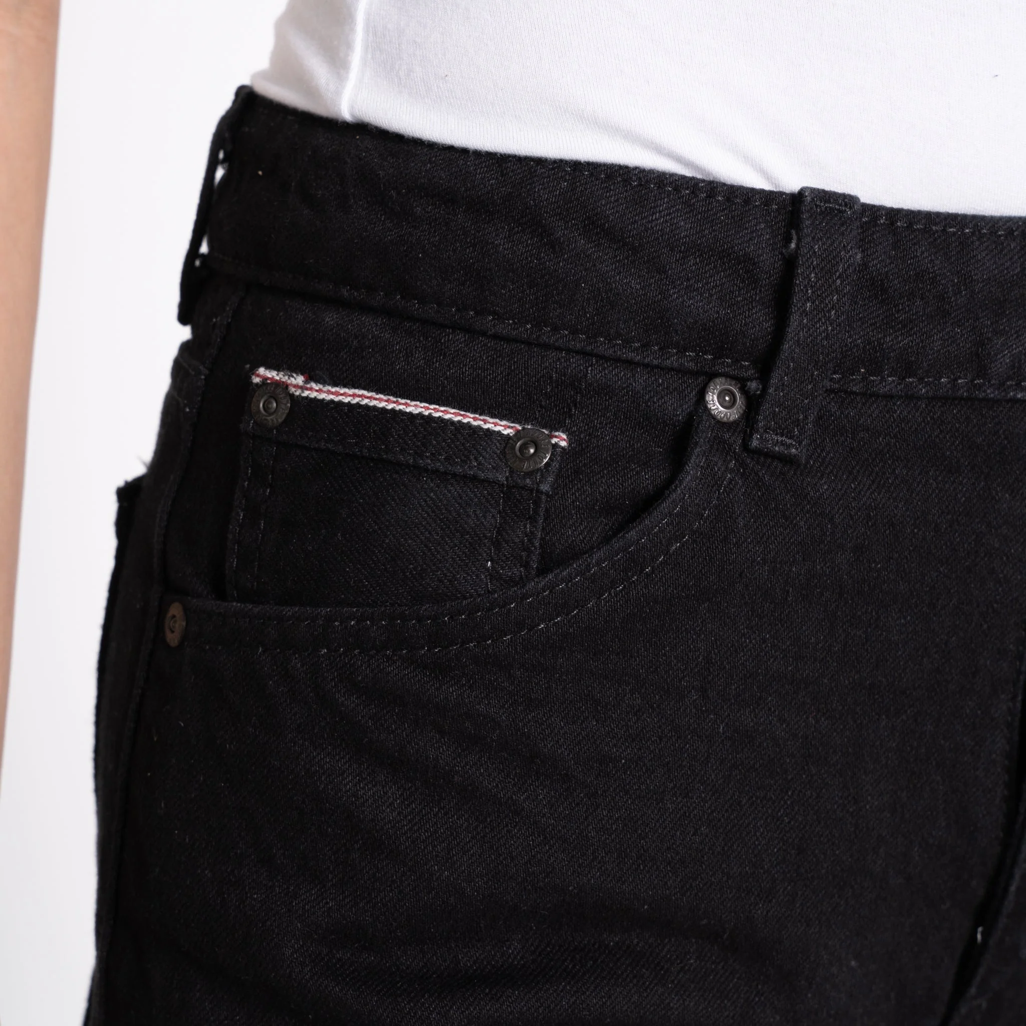 Women's - Max - Solid Black Selvedge - Image 4