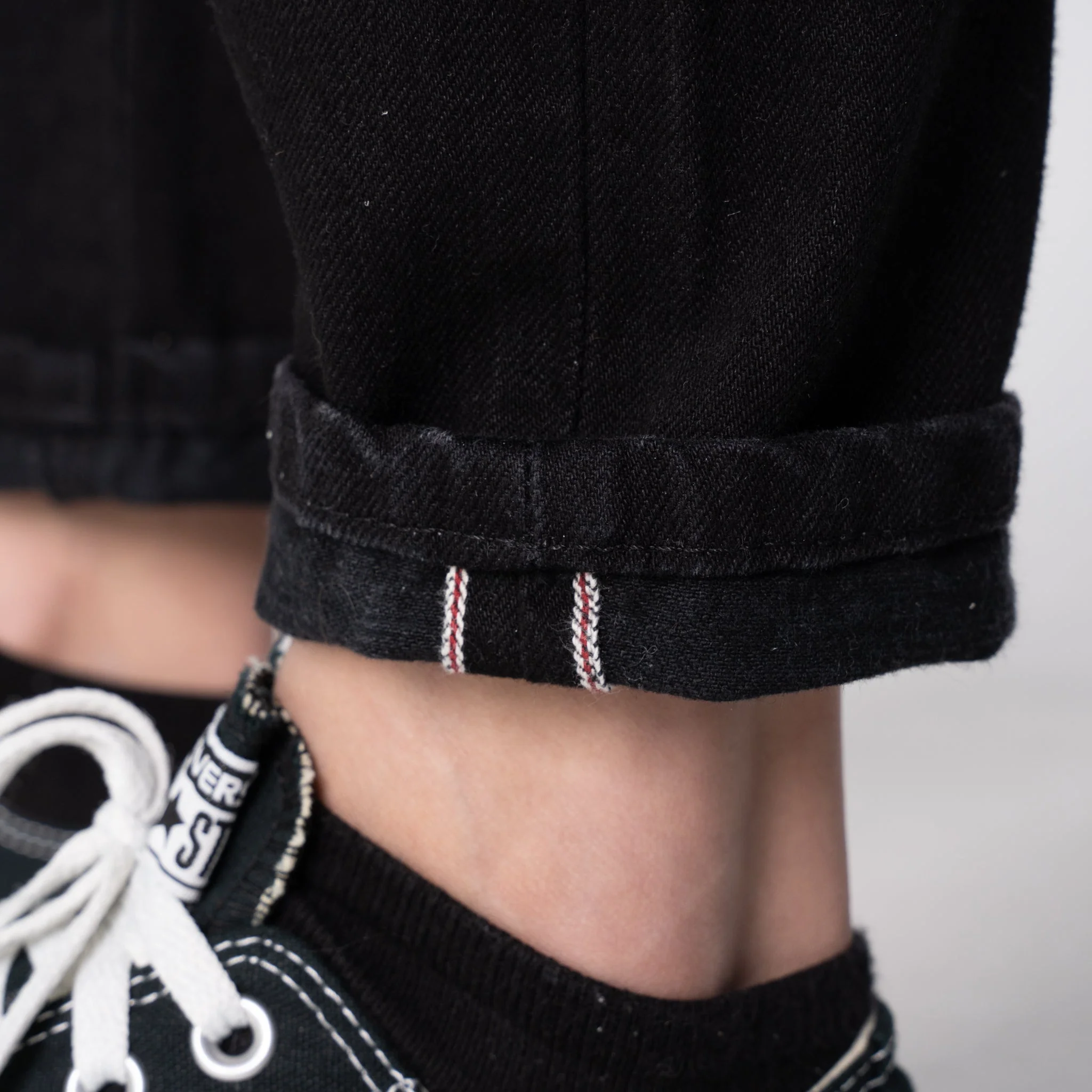 Women's - Max - Solid Black Selvedge - Image 6