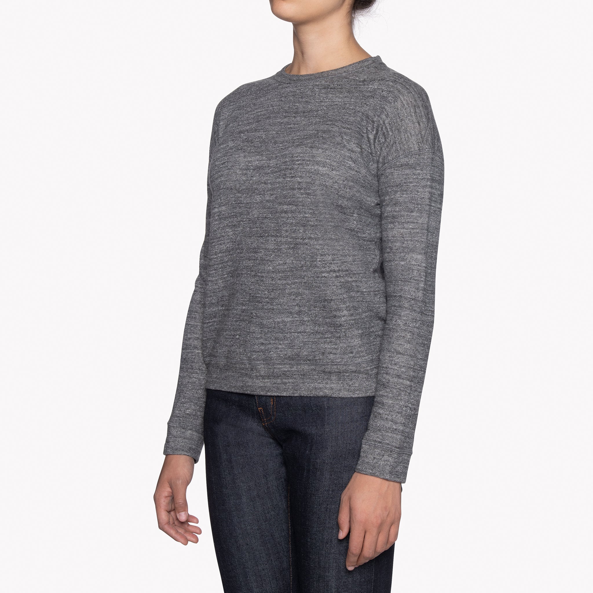 Women's -  Weekend Crew - Vintage Doubleface - Charcoal - Image 3